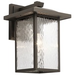 Capanna Outdoor Wall Sconce - Olde Bronze / Clear Waterfall