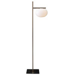 Alba Floor Lamp - Anodic Bronze / Opaline