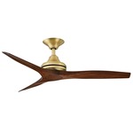 Spitfire Indoor / Outdoor Ceiling Fan - Brushed Satin Brass / Whiskey