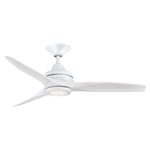 Spitfire Indoor / Outdoor Ceiling Fan with Light - Matte White / White Washed