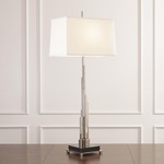Metropolis Table Lamp - Floor Model - Nickel / White