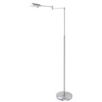 Pharma Swing Arm LED Floor Lamp - Brushed Nickel