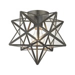 Moravian Ceiling Light Fixture - Bronze / Clear