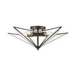 Moravian Star Ceiling Light Fixture - Oil Rubbed Bronze / Clear