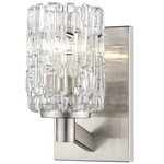 Aubrey Wall Sconce - Brushed Nickel / Clear