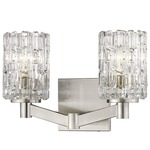 Aubrey Bathroom Vanity Light - Brushed Nickel / Clear