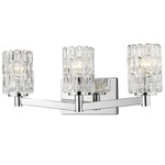 Aubrey Bathroom Vanity Light - Chrome / Clear