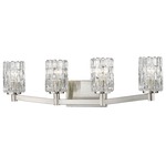 Aubrey Bathroom Vanity Light - Brushed Nickel / Clear