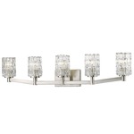 Aubrey Bathroom Vanity Light - Brushed Nickel / Clear