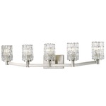 Aubrey Bathroom Vanity Light - Brushed Nickel / Clear