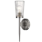 Flair Wall Sconce - Antique Nickel / Clear