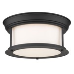 Sonna Matte Opal Ceiling Light Fixture - Matte Black / Matte Opal