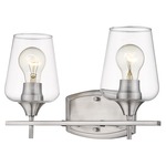 Joliet Bathroom Vanity Light - Brushed Nickel / Clear