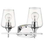 Joliet Bathroom Vanity Light - Chrome / Clear