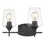 Joliet Bathroom Vanity Light - Matte Black / Clear