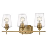 Joliet Bathroom Vanity Light - Olde Brass / Clear