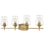 Joliet Bathroom Vanity Light - Olde Brass / Clear