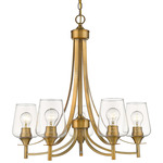 Joliet Chandelier - Olde Brass / Clear