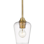 Joliet Mini Pendant - Olde Brass / Clear