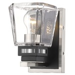 Jackson Wall Sconce - Brushed Nickel / Clear