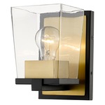 Bleeker Street Wall Sconce - Olde Brass / Clear