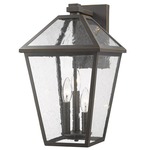 Talbot Outdoor Wall Sconce - Oil Rubbed Bronze / Seedy Glass