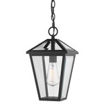 Talbot Outdoor Pendant - Black / Clear