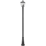 Talbot Post Light with Tapered Base - Black / Clear