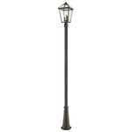Talbot Post Light with Tapered Base - Oil Rubbed Bronze / Clear Seeded