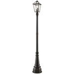 Talbot Post Light with Classic Base - Oil Rubbed Bronze / Clear Seeded