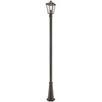 Talbot Post Light with Tapered Base - Oil Rubbed Bronze / Clear Seeded