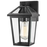 Talbot Outdoor Wall Sconce - Black / Clear