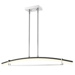 Arc Linear Chandelier - Chrome / Black