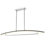 Arc Linear Chandelier - Chrome / Black