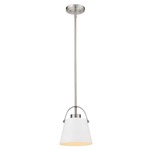 Z-Studio Pendant - Brushed Nickel / Matte White