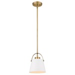 Z-Studio Pendant - Heritage Brass / Matte White