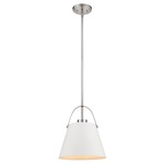 Z-Studio Pendant - Brushed Nickel / Matte White