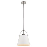 Z-Studio Pendant - Brushed Nickel / Matte White