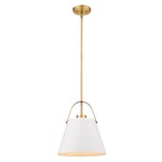 Z-Studio Pendant - Heritage Brass / Matte White