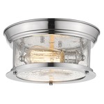 Sonna Seedy Glass Ceiling Light Fixture - Chrome / Clear Seedy