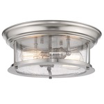 Sonna Seedy Glass Ceiling Light Fixture - Brushed Nickel / Clear Seedy