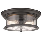 Sonna Seedy Glass Ceiling Light Fixture - Bronze / Clear Seedy