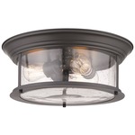 Sonna Seedy Glass Ceiling Light Fixture - Bronze / Clear Seedy