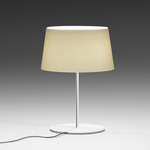 Warm Fabric Shade Table Lamp - Off White / Off White Screen Mesh