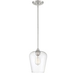 Octave Mini Pendant - Satin Nickel / Clear