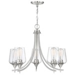 Octave Chandelier - Satin Nickel / Clear