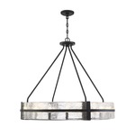 Hudson Pendant - Matte Black / Clear Water