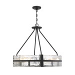 Hudson Pendant - Matte Black / Clear Water