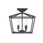 Townsend Semi Flush Ceiling Light - Matte Black