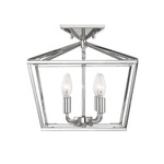 Townsend Semi Flush Ceiling Light - Polished Nickel